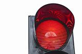 Traffic light signal shows red light