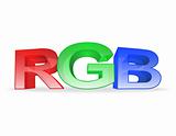 the letters rgb on white background - vector illustration