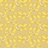 Seamless pattern with orchid