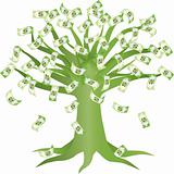 Green Money Tree Illustration