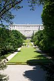 Madrid royal palace from Campo del Moro