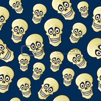 Seamless Cartoon Skull Pattern