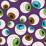 Seamless Creepy Eyeball Pattern