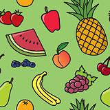 Seamless Cartoon Fruit Pattern