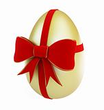 easter egg with bow