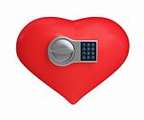heart on the electronic lock