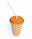 plastic cup and straw