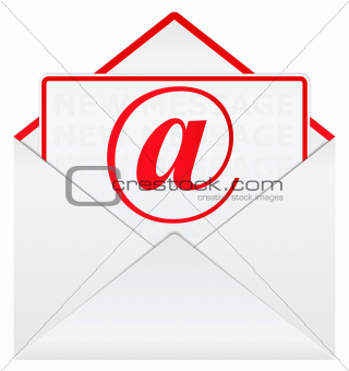 Vector envelope with email symbol