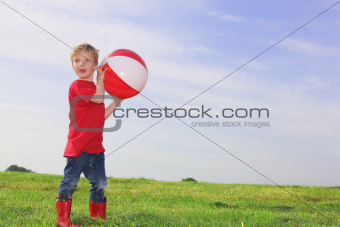 Boy playing ball