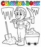 Coloring book with miner