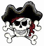 Vintage pirate skull theme 1