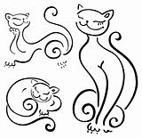 Funny cats sketch collections.