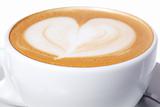 Latte Cup with Heart Design.