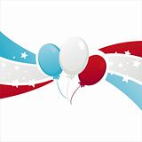 background with american  balloons