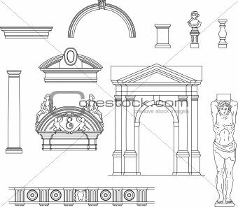 old architecture set