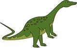 Green Apatosaurus Dinosaur available as a vector or jpg