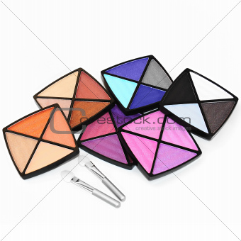Set of multicolor eyeshadows