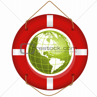 globe and lifesaver