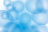 abstract blue transparent bubbles