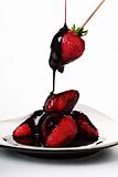 Strawberries in chocolate