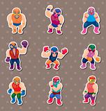 cartoon wrestler stickers