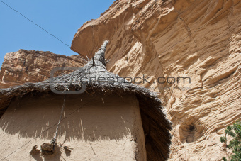 Roof of the granary in a Dogon village, Mali.