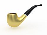 Golden tobacco pipe