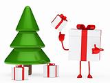 gifts box christmas tree