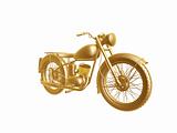 golden motor cycle