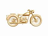 golden motor cycle