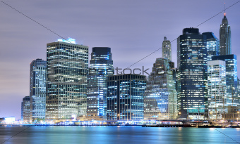 Manhattan skyline downtown