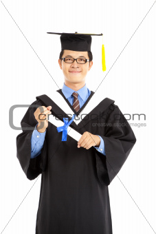 Portrait of  happy graduating student