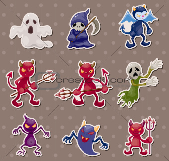 ghost and devil stickers