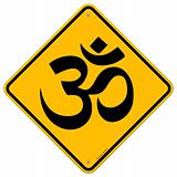 Om Yellow Sign