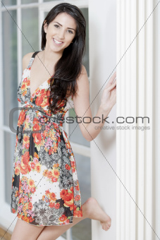 Young woman in summer dress