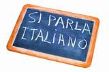 si parla italiano, italian is spoken