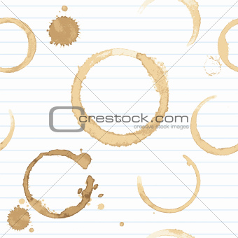 Seamless background with stains of coffee 