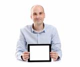 man with tablet PC
