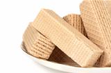 Wafers on a white background