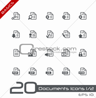 Documents Icons - Set 1 of 2 // Basics