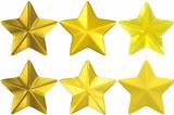 star shape gold yellow glass metal clay