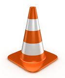 traffic cone isolated over white