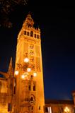 La Giralda tower by night