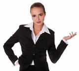Business woman with demonstration gesture