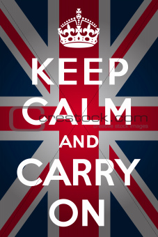 Keep calm and carry on - Union Jack