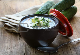 cold vegetable soup, Russian cuisine