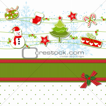 Christmas ornament greeting card