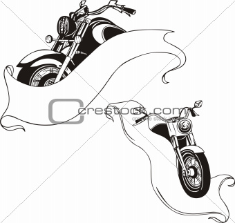 Motorcycles with ribbons