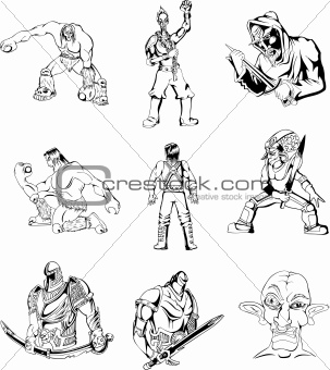 Fantasy men and warriors