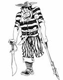 Old one-legged pirate